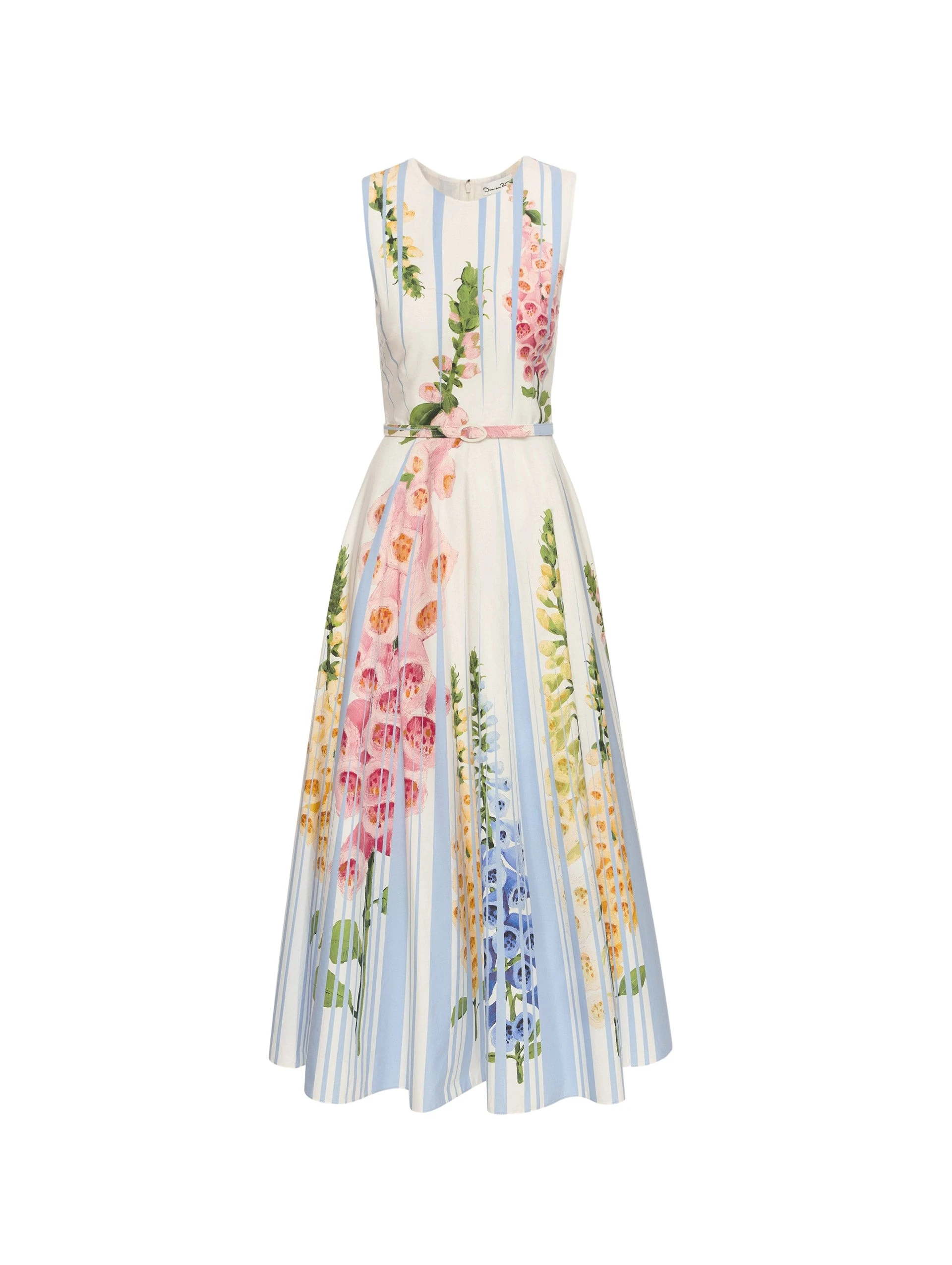 Foxglove-Trompe-Loeil-Cotton-Poplin-Dress-Oscar-de-la-Renta-Dresses20490_nobg Oscar de la Renta Foxglove Trompe L’oeil Cotton Poplin Dress - Oscar de la Renta Dresses - American Couture - Shop at Luxury Shoes