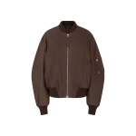 The Attico Ganache ''Anja'' Bomber - The Attico Jackets - Designed by Gilda Ambrosio & Giorgia Tordini - Shop at Luxury Shoes 