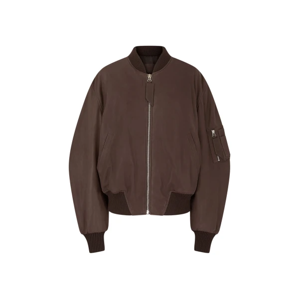 The Attico Ganache ''Anja'' Bomber - The Attico Jackets - Designed by Gilda Ambrosio & Giorgia Tordini - Shop at Luxury Shoes 