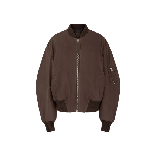 The Attico Ganache ''Anja'' Bomber - The Attico Jackets - Designed by Gilda Ambrosio & Giorgia Tordini - Shop at Luxury Shoes 