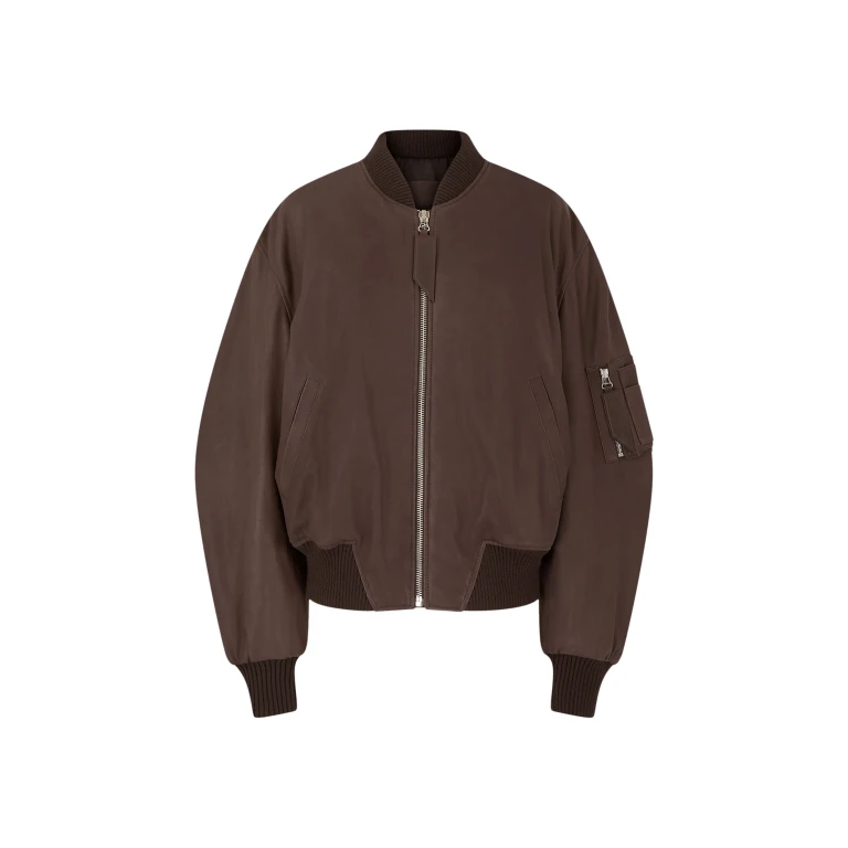The Attico Ganache ''Anja'' Bomber - The Attico Jackets - Designed by Gilda Ambrosio & Giorgia Tordini - Shop at Luxury Shoes 