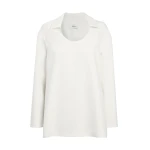 Safiyaa Giovanna Top in Ivory - Safiyaa Tops - Heavy Crepe Cape Gown - Shop at Luxury Shoes 