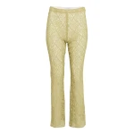Giambattista Valli Green Filigree Macramé Flared Pants - Giambattista Valli Pants - Romantic Couture - Shop at Luxury Shoes 