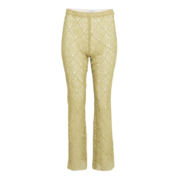 Giambattista Valli Green Filigree Macramé Flared Pants - Giambattista Valli Pants - Romantic Couture - Shop at Luxury Shoes 