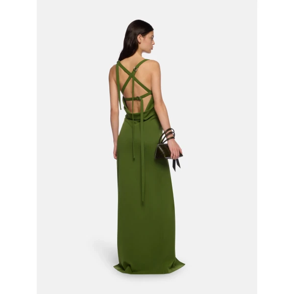 The Attico Green Long Dress - The Attico Dresses - Designed by Gilda Ambrosio & Giorgia Tordini - Shop at Luxury Shoes 