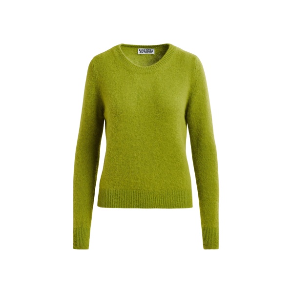 Essentiel Antwerp Green angora blend knit - Essentiel Antwerp Knitwear - Colorful Belgian Design - Shop at Luxury Shoes 