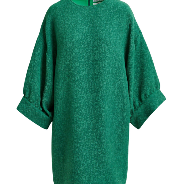 Essentiel Antwerp Green mini dress with wide sleeves