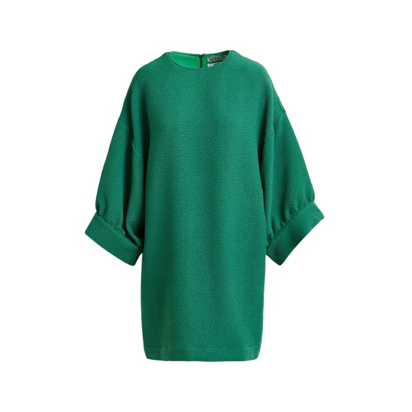 Essentiel Antwerp Green mini dress with wide sleeves - Essentiel Antwerp Dresses - Colorful Belgian Design - Shop at Luxury Shoes 