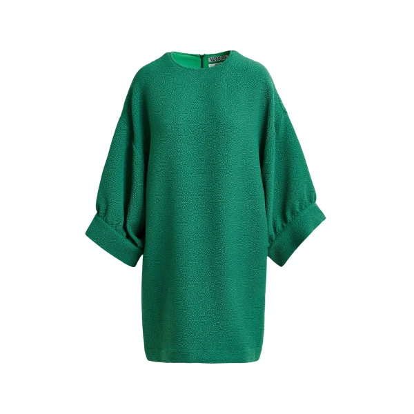 Essentiel Antwerp Green mini dress with wide sleeves - Essentiel Antwerp Dresses - Colorful Belgian Design - Shop at Luxury Shoes 