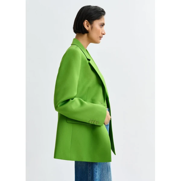 Essentiel Antwerp Green single-breasted blazer - Essentiel Antwerp Jackets - Colorful Belgian Design - Shop at Luxury Shoes 