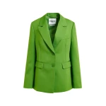 Essentiel Antwerp Green single-breasted blazer - Essentiel Antwerp Jackets - Colorful Belgian Design - Shop at Luxury Shoes 