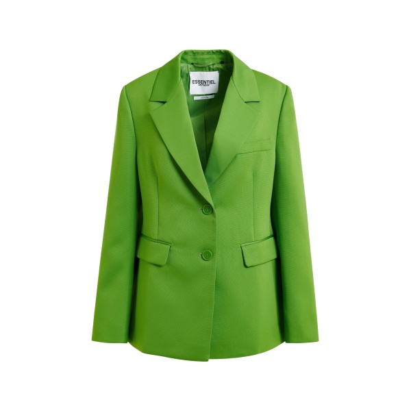 Essentiel Antwerp Green single-breasted blazer - Essentiel Antwerp Jackets - Colorful Belgian Design - Shop at Luxury Shoes 