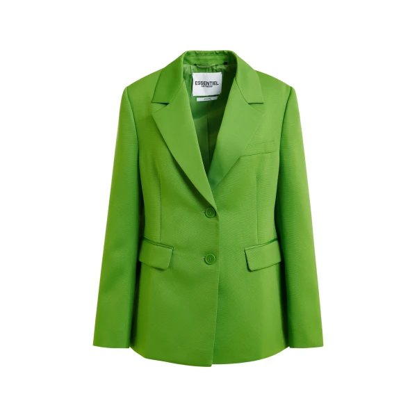 Essentiel Antwerp Green single-breasted blazer - Essentiel Antwerp Jackets - Colorful Belgian Design - Shop at Luxury Shoes 