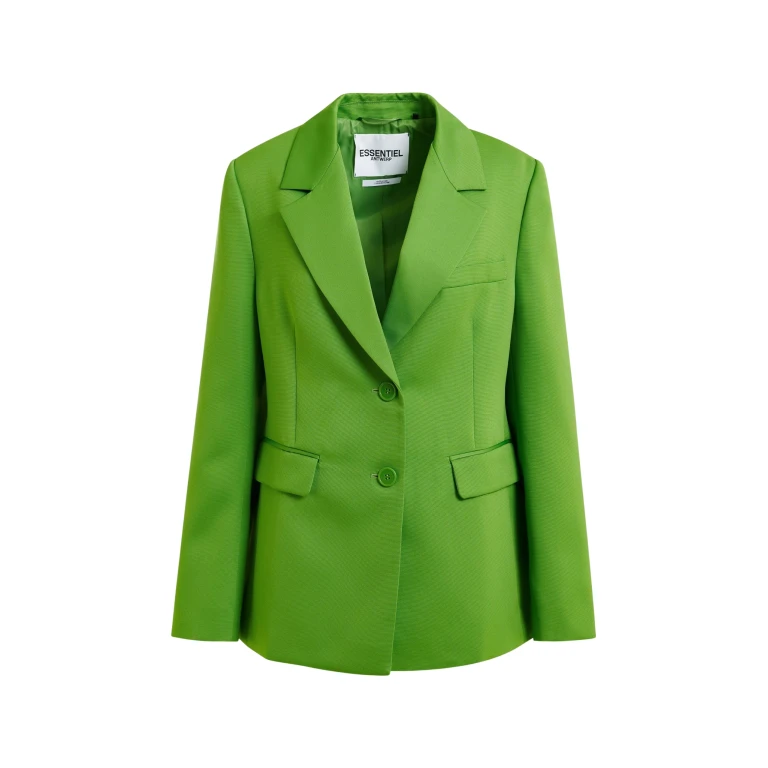Essentiel Antwerp Green single-breasted blazer - Essentiel Antwerp Jackets - Colorful Belgian Design - Shop at Luxury Shoes 