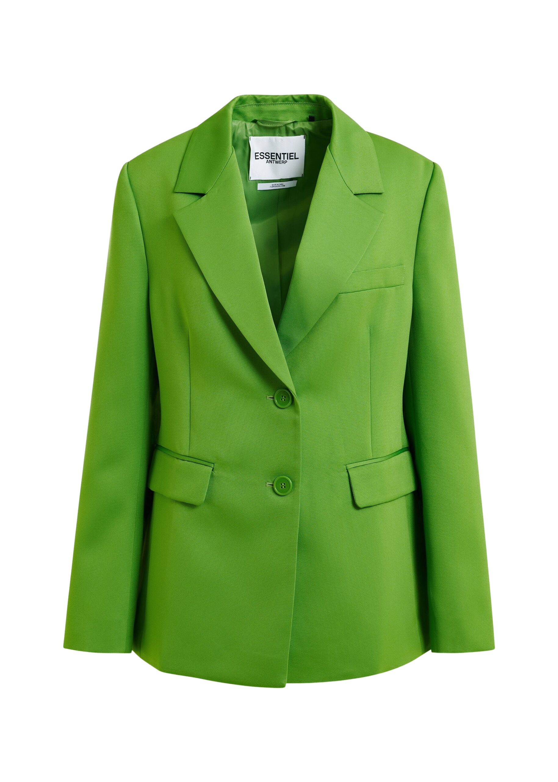 Essentiel Antwerp Green single-breasted blazer - Essentiel Antwerp Jackets - Colorful Belgian Design - Shop at Luxury Shoes 