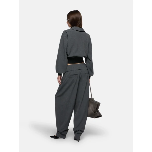 The Attico Grey Long Pant - The Attico Pants - Designed by Gilda Ambrosio & Giorgia Tordini - Shop at Luxury Shoes 
