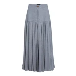 Giambattista Valli Grey Long Wool Skirt - Giambattista Valli Skirts - Romantic Couture - Shop at Luxury Shoes 