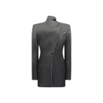 The Attico Grey Melange Jacket - The Attico Jackets - Designed by Gilda Ambrosio & Giorgia Tordini - Shop at Luxury Shoes 