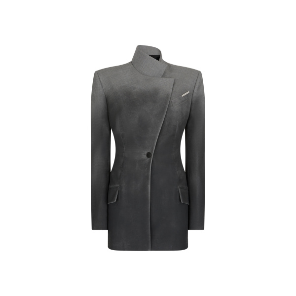 The Attico Grey Melange Jacket - The Attico Jackets - Designed by Gilda Ambrosio & Giorgia Tordini - Shop at Luxury Shoes 
