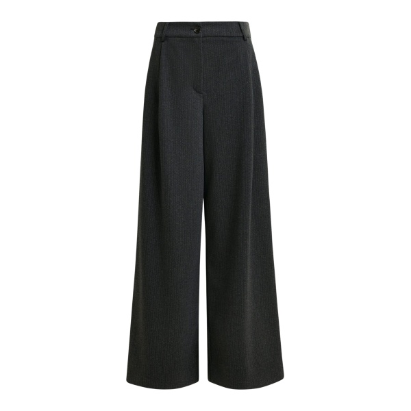 Essentiel Antwerp Grey wide-leg pants with inverted pleat detail - Essentiel Antwerp Pants - Colorful Belgian Design - Shop at Luxury Shoes 