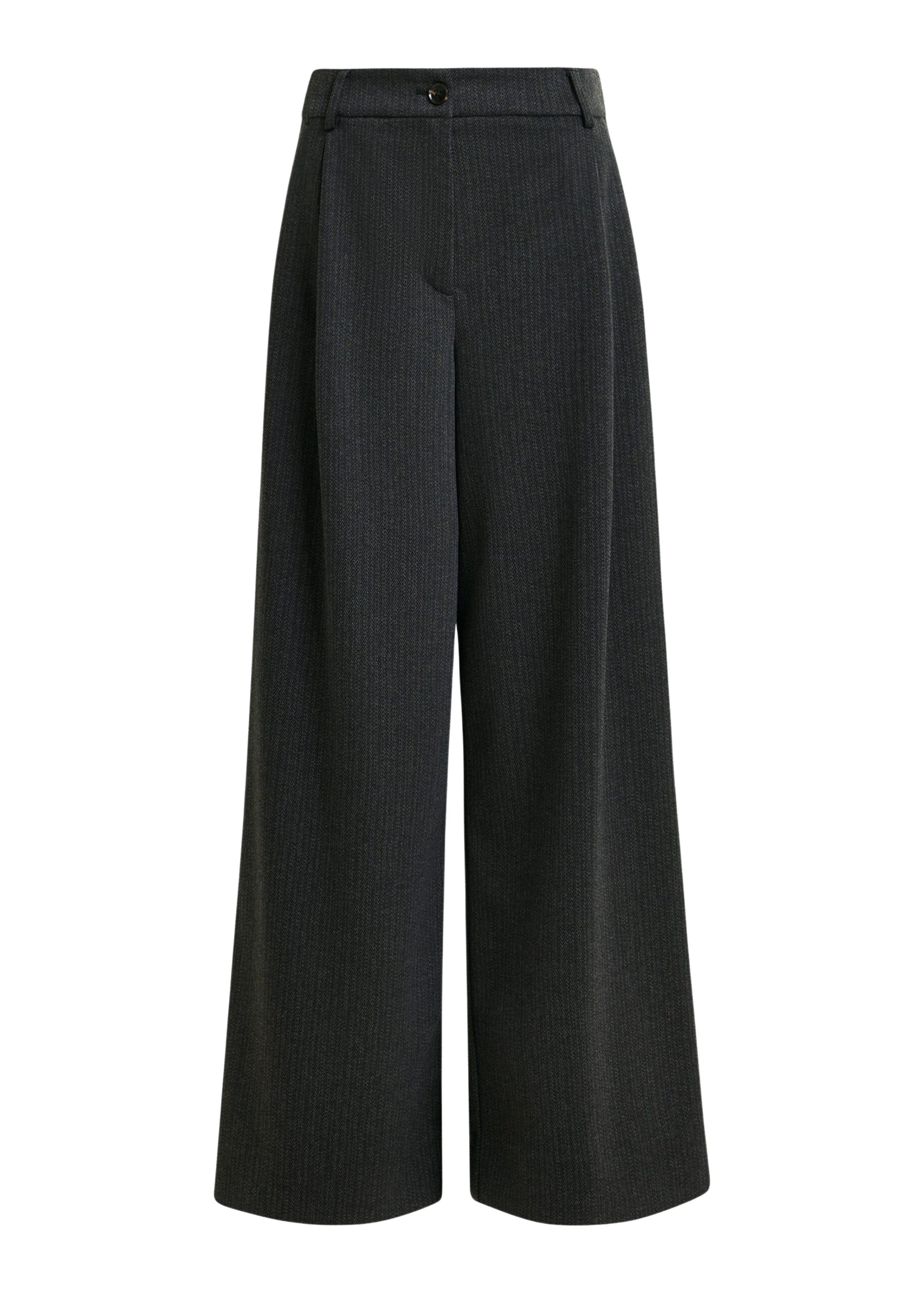 Essentiel Antwerp Grey wide-leg pants with inverted pleat detail - Essentiel Antwerp Pants - Colorful Belgian Design - Shop at Luxury Shoes 