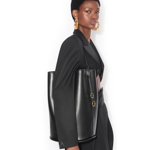 Alaïa Hip Large Bucket Bag In Calfskin - Alaia Bags - Laser Cut Luxury - Shop at Luxury Shoes 