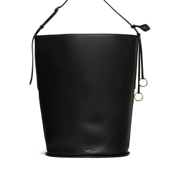 Alaia Hip Large Bucket Bag In Calfskin