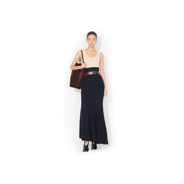 Alaïa Hip Large Bucket Bag In Suede - Alaia Bags - Laser Cut Luxury - Shop at Luxury Shoes 