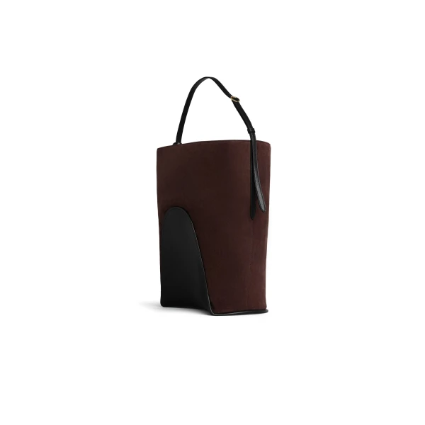 Alaïa Hip Large Bucket Bag In Suede - Alaia Bags - Laser Cut Luxury - Shop at Luxury Shoes 