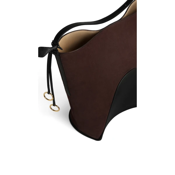 Alaïa Hip Large Bucket Bag In Suede - Alaia Bags - Laser Cut Luxury - Shop at Luxury Shoes 