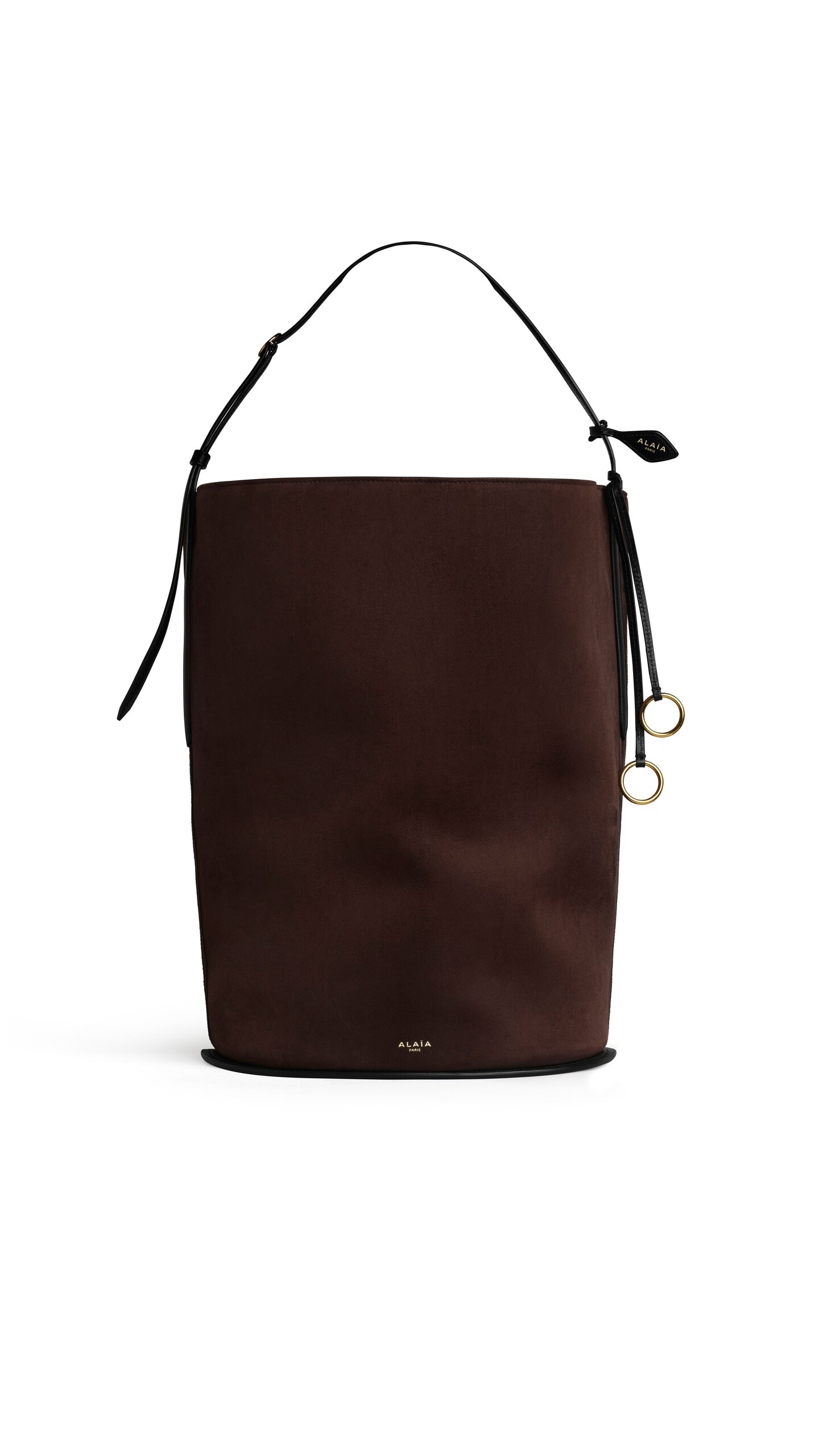 Alaïa Hip Large Bucket Bag In Suede - Alaia Bags - Laser Cut Luxury - Shop at Luxury Shoes 
