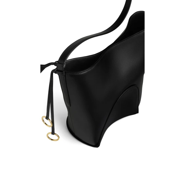 Alaïa Hip Small Bucket Bag In Calfskin - Alaia Bags - Laser Cut Luxury - Shop at Luxury Shoes 