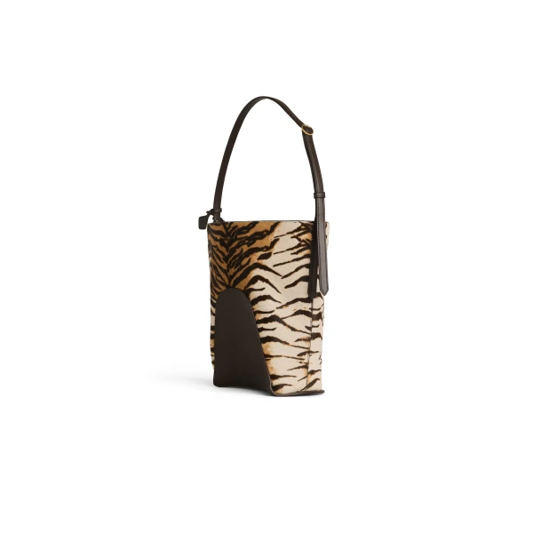 Alaïa Hip Small Bucket Bag In Haircalf - Alaia Bags - Laser Cut Luxury - Shop at Luxury Shoes 