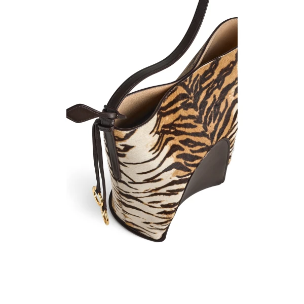 Alaïa Hip Small Bucket Bag In Haircalf - Alaia Bags - Laser Cut Luxury - Shop at Luxury Shoes 