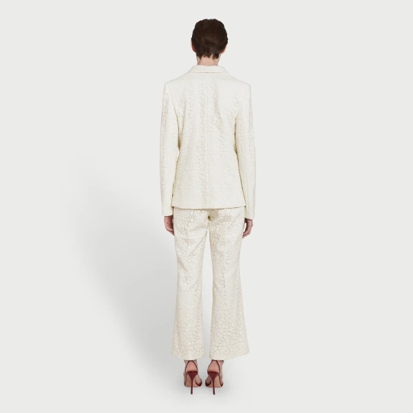 Giambattista Valli Ivory Daisies Macramé Jacket - Giambattista Valli Jackets - Romantic Couture - Shop at Luxury Shoes 