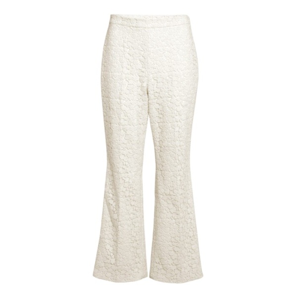 Giambattista Valli Ivory Daisies Macramé Trousers - Giambattista Valli Pants - Romantic Couture - Shop at Luxury Shoes 