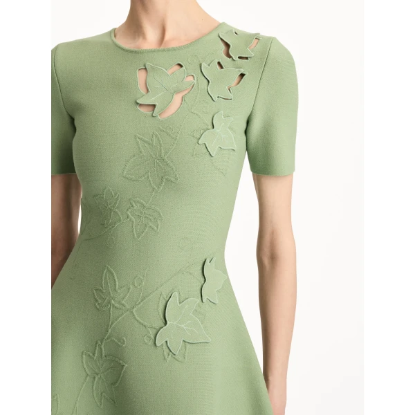 Oscar de la Renta Ivy Cutout Knit Dress - Oscar de la Renta Dresses - American Couture - Shop at Luxury Shoes 