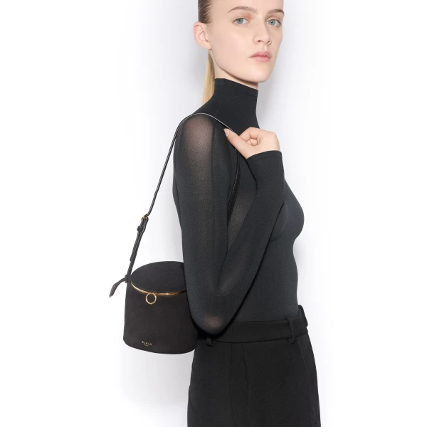 Alaïa La Canette Small Bag In Suede - Alaia Bags - Laser Cut Luxury - Shop at Luxury Shoes 