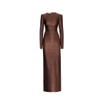 Oscar de la Renta Lamé Column Gown - Oscar de la Renta Dresses - American Couture - Shop at Luxury Shoes 