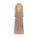 Oscar de la Renta Lamé Mousseline Pleated Caftan - Oscar de la Renta Dresses - American Couture - Shop at Luxury Shoes 