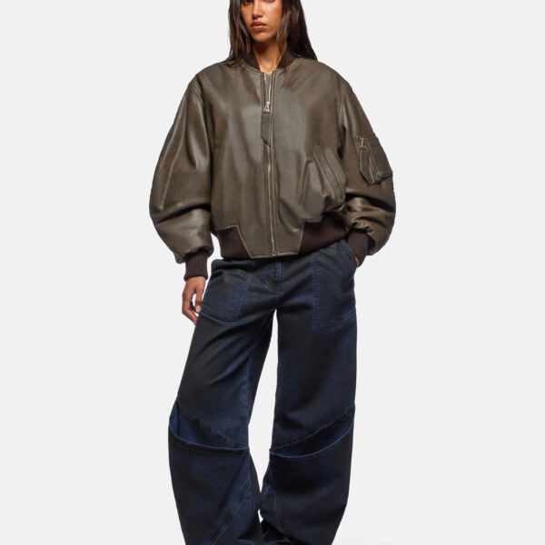 The Attico Lark Pirate Black ”Anja” Bomber Jacket, view 2