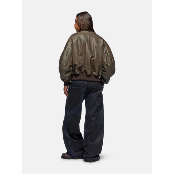 The Attico Lark Pirate Black ''Anja'' Bomber - The Attico Jackets - Designed by Gilda Ambrosio & Giorgia Tordini - Shop at Luxury Shoes 