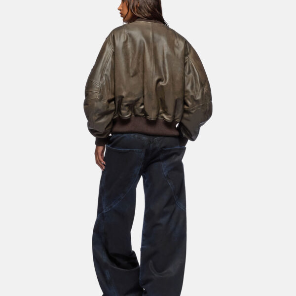 The Attico Lark Pirate Black ”Anja” Bomber Jacket, view 3