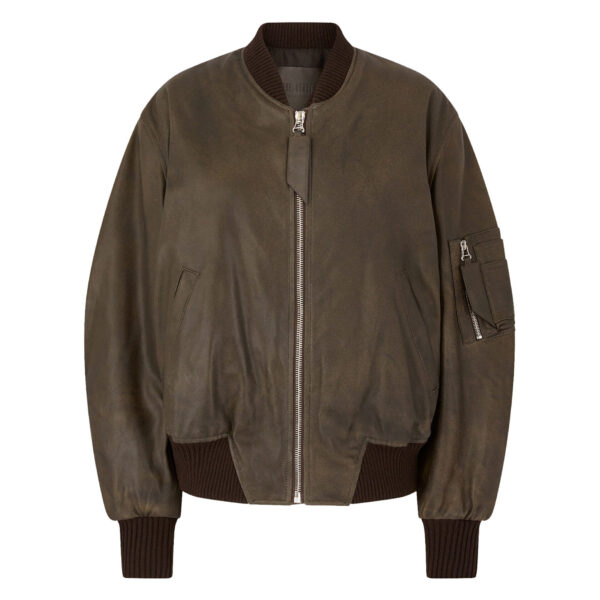 The Attico Lark Pirate Black ”Anja” Bomber Jacket, view 4