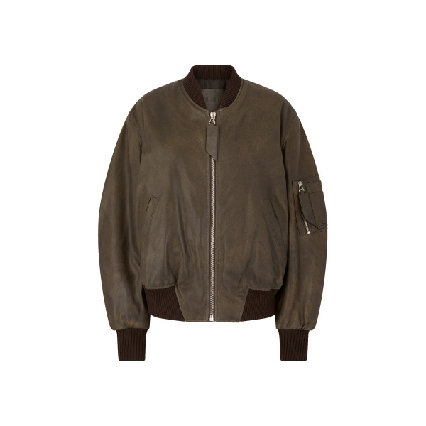 The Attico Lark Pirate Black ''Anja'' Bomber - The Attico Jackets - Designed by Gilda Ambrosio & Giorgia Tordini - Shop at Luxury Shoes 