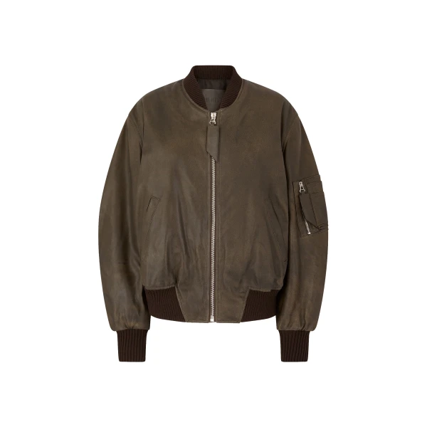 The Attico Lark Pirate Black ''Anja'' Bomber - The Attico Jackets - Designed by Gilda Ambrosio & Giorgia Tordini - Shop at Luxury Shoes 