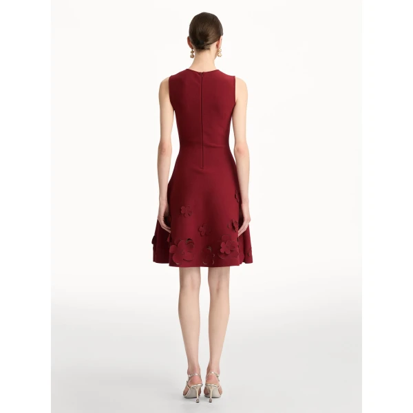 Oscar de la Renta Laser-Cut Floral Knit Dress - Oscar de la Renta Dresses - American Couture - Shop at Luxury Shoes 