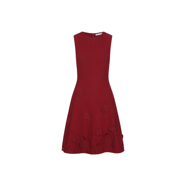 Oscar de la Renta Laser-Cut Floral Knit Dress - Oscar de la Renta Dresses - American Couture - Shop at Luxury Shoes 