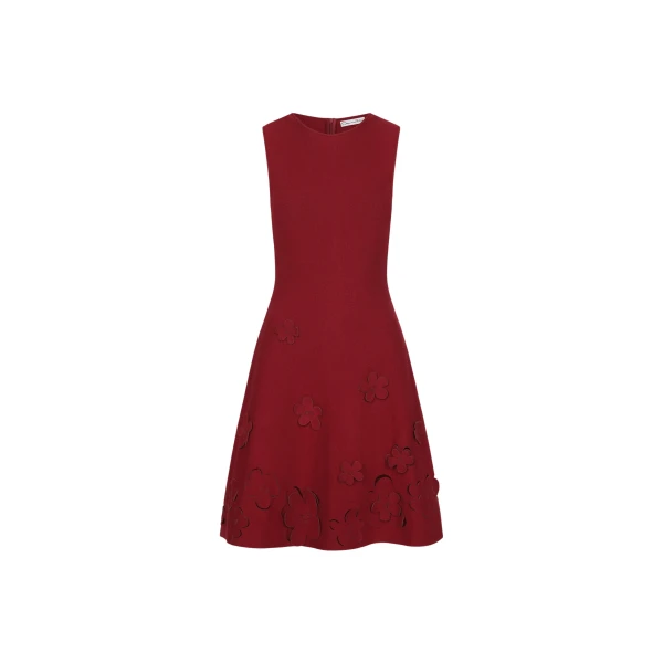 Oscar de la Renta Laser-Cut Floral Knit Dress - Oscar de la Renta Dresses - American Couture - Shop at Luxury Shoes 