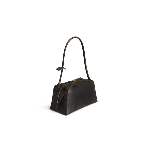 Alaïa Le Bouledogue Bag In Aged Leather - Alaia Bags - Laser Cut Luxury - Shop at Luxury Shoes 